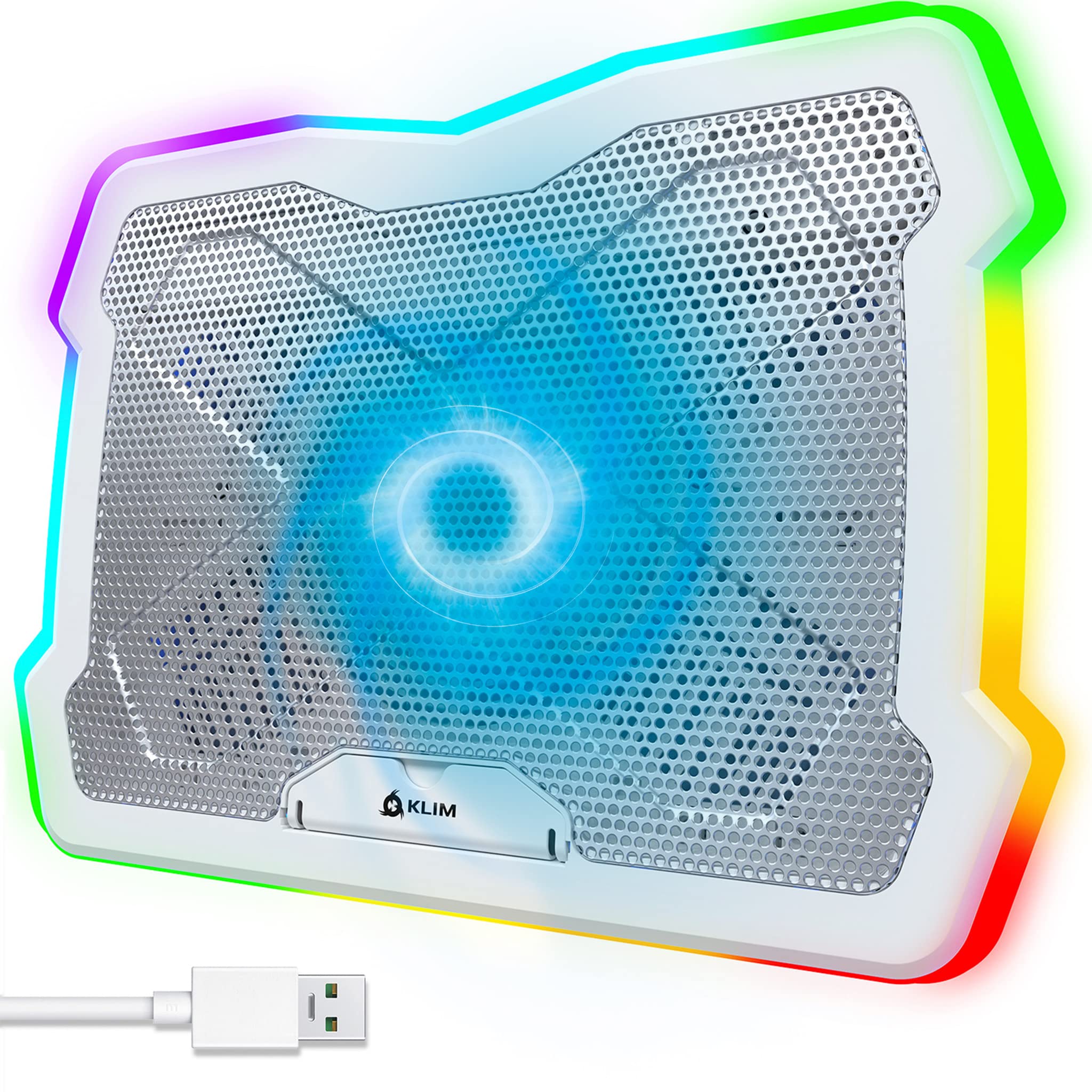 Amazon.com: KLIM Ultimate + RGB Laptop Cooling Pad with LED Rim +